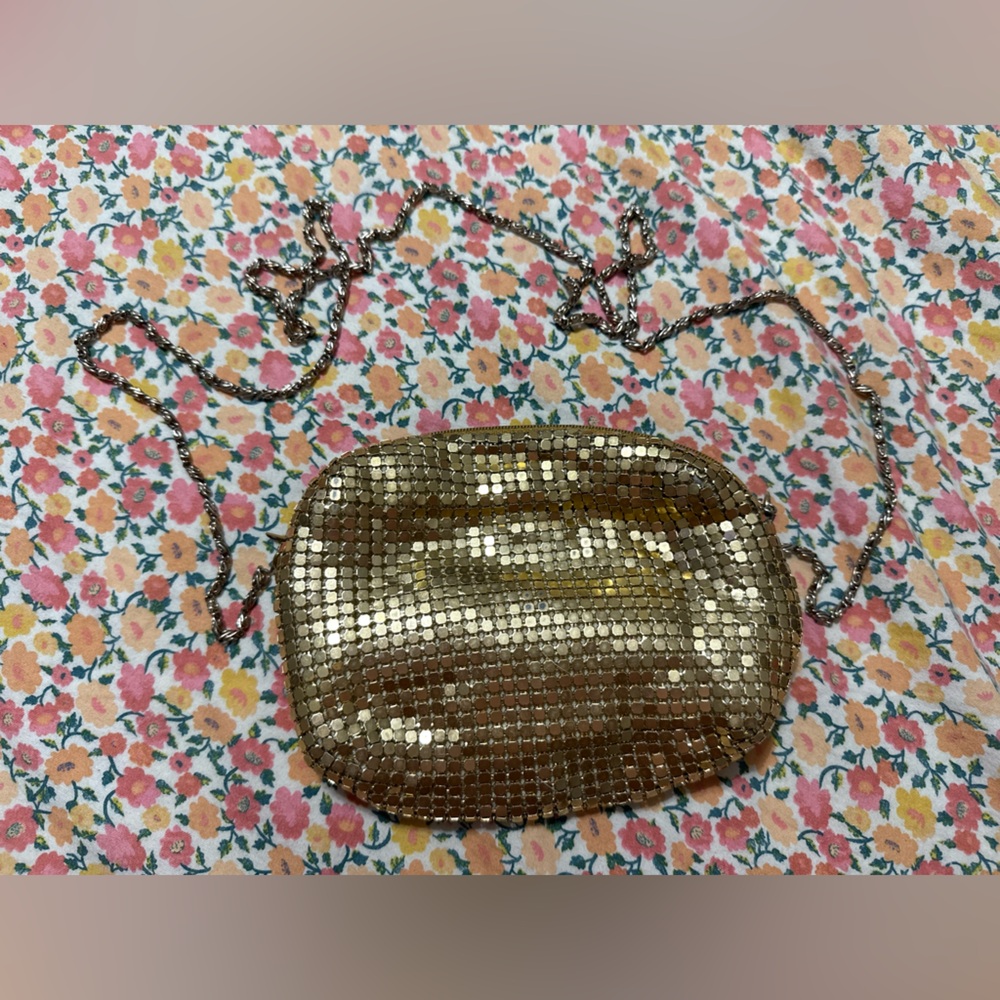 Vintage Gold Chainmail Crossbody Bag